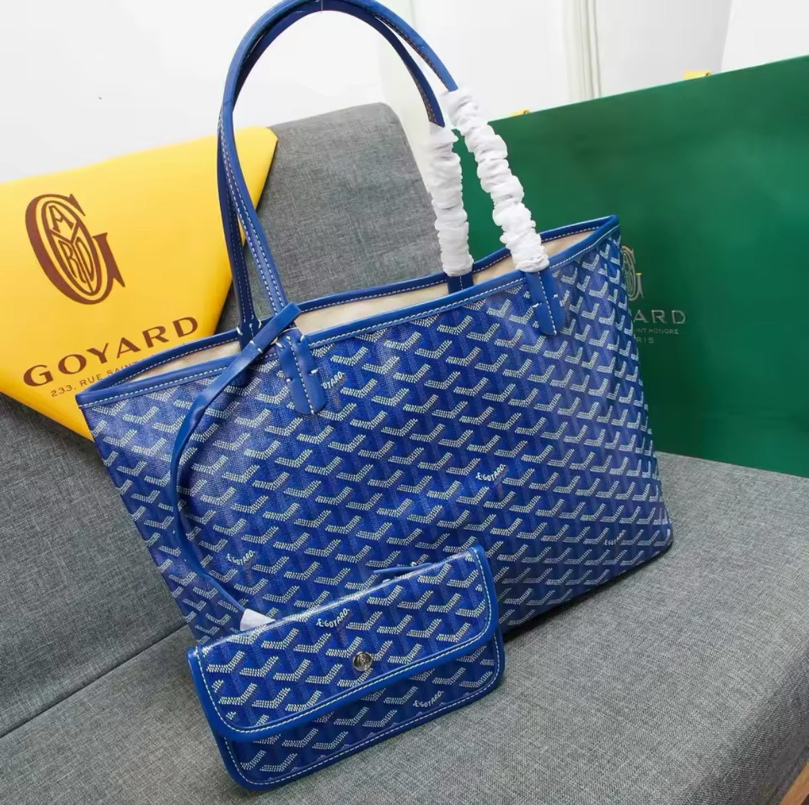 GOYARD SAINT LOUIS PM TOILE GOYARDINE Bleu