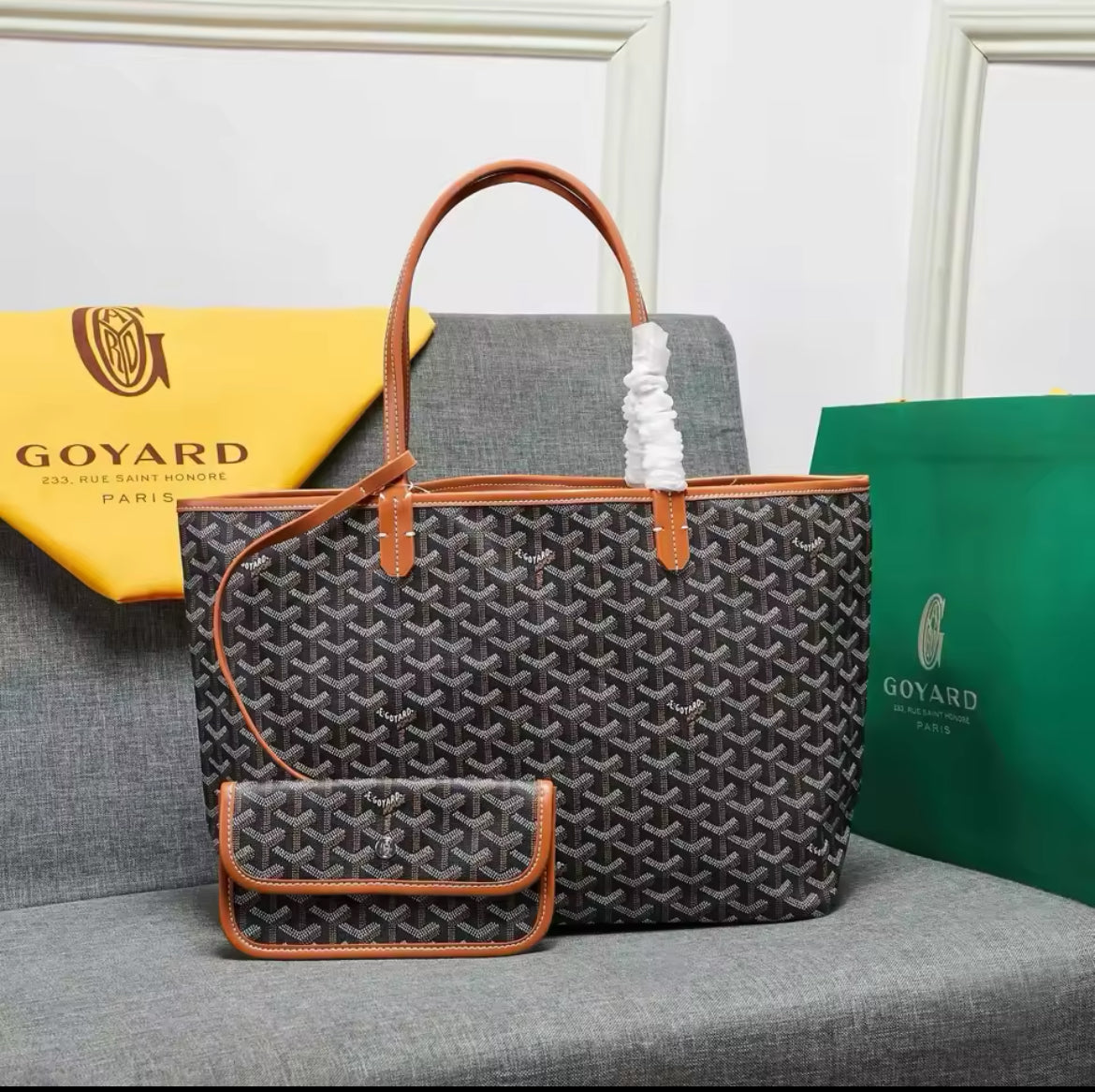 GOYARD SAINT LOUIS PM TOILE GOYARDINE Brown