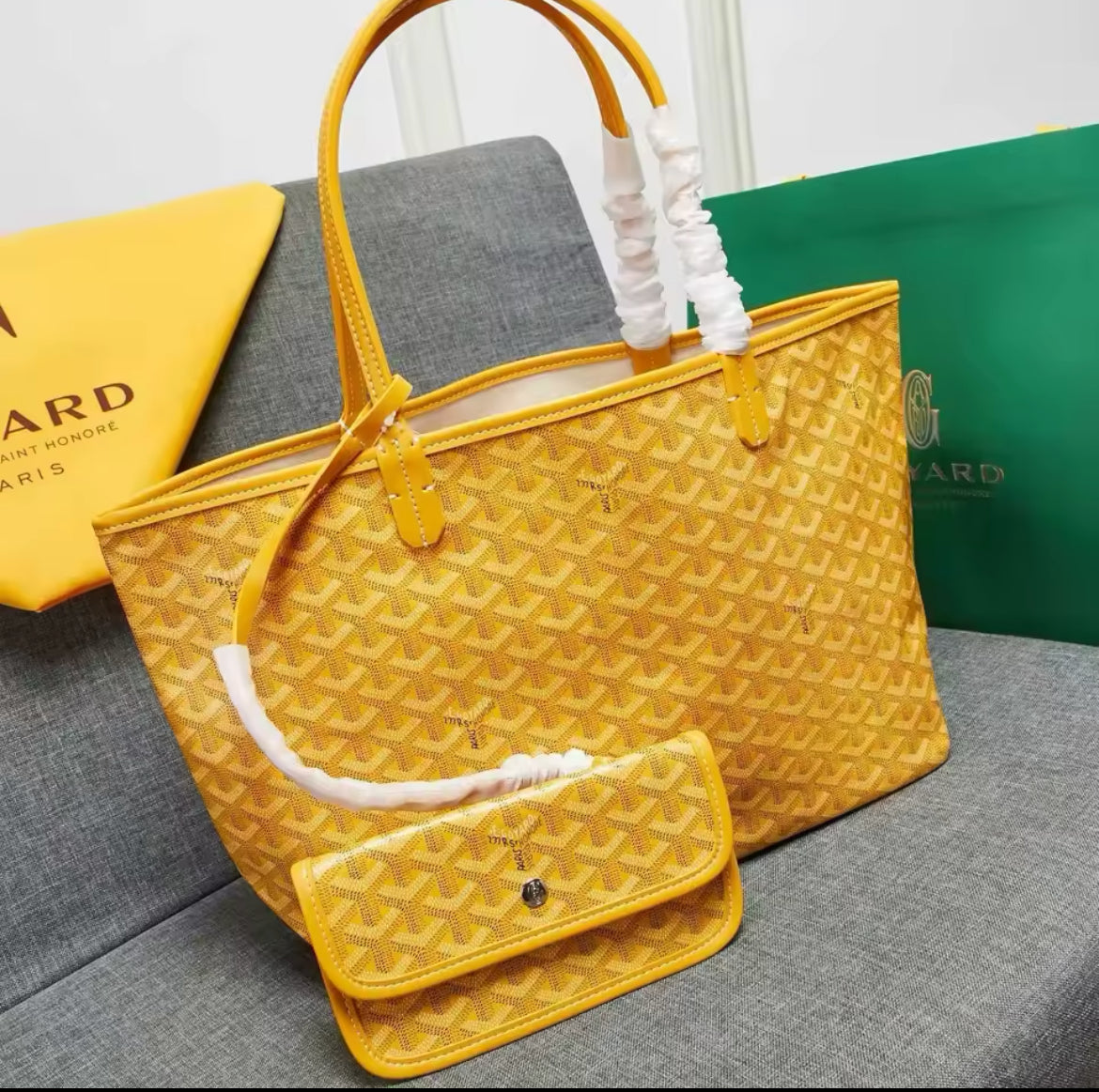 GOYARD SAINT LOUIS PM TOILE GOYARDINE Jaune